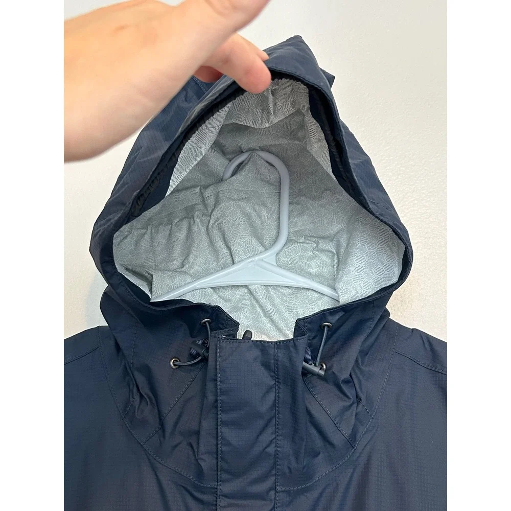 The North Face Mens venture Rain Jacket Blue Mustard Yellow Colorblock Hooded XL